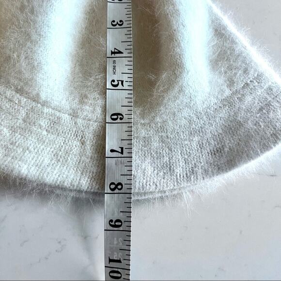 Rabbit Hair Wool Blend Ecru Bucket Hat size 16 - Picture 5 of 5